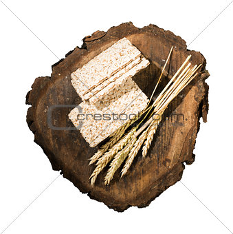 Pile Crackers and wheat cereal crops