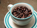 A cup of coffee beans