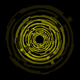 Abstract technology yellow circles background