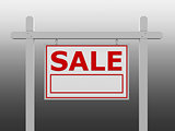 Red sale signpost 