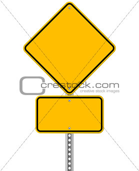 Yellow Sign and Pole