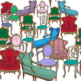 antique chairs pattern