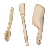 wooden tools isolated