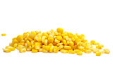 Pile of yellow corn grains