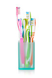 Multicolored toothbrushes