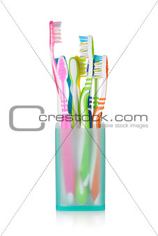Multicolored toothbrushes