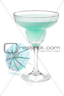 Blue tropical cocktail