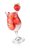 Strawberry fizz cocktail