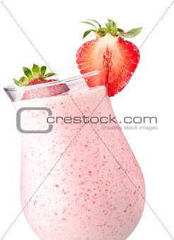 Strawberry milk cocktail