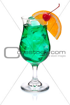 Green tropical cocktail