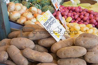Baking Potatoes and Vegetables Stall Display
