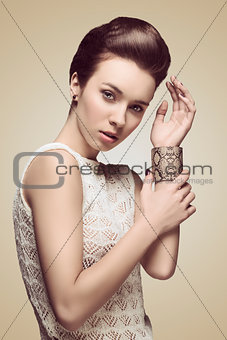 young woman with cute hair-style 