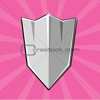 Shiny metal shield