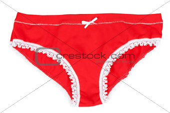 Female red panties