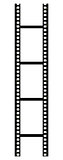 Vertical filmstrip on white background