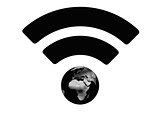 Black WiFi symbol
