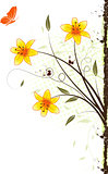 Grunge floral  background