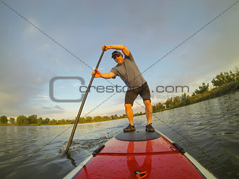 paddling stand up board