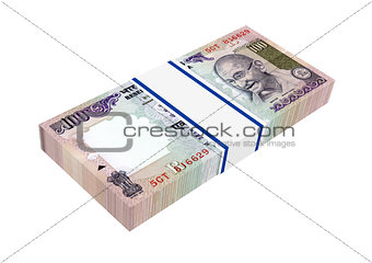 India money isolated on white background.