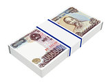 Vietnamese money isolated on white background.