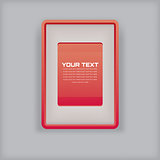 abstract simple red picture frame
