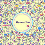  floral invitation card