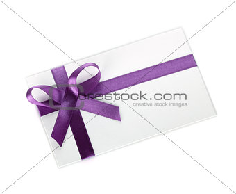 Gift letter with ribbon and bow