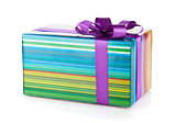 Colorful gift box with ribbon and bow