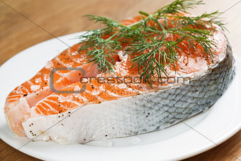 Salmon with dill and sea salt