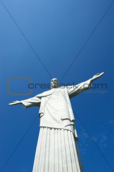 Corcovado Christ the Redeemer Blue Sky Vertical