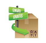 free shipping in spanish concept sign