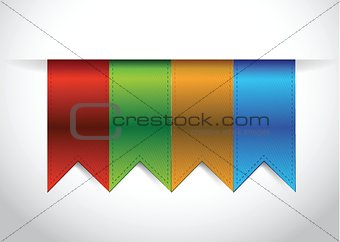 color banners illustration design over a white