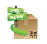 special delivery concept sign illustration