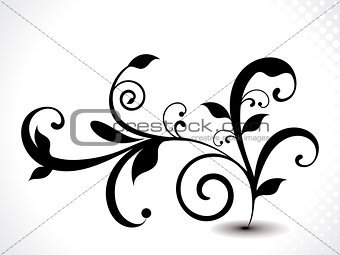 abstract black floral background
