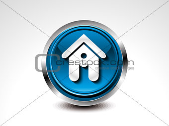 abstract blue glossy home button