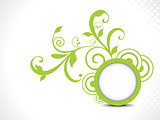 Printabstract green floral background vector illustration 