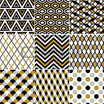 seamless gold geometric pattern