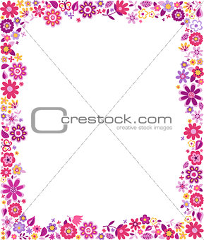 floral border frame background