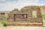 Entrance label and symbolical window to Chaco Culture historical