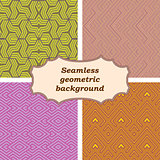 Set of four geometric pattern