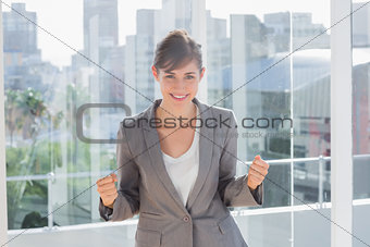 Successful businesswoman smiling at camera