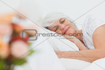 Mature woman sleeping
