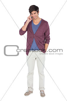Young man on the phone