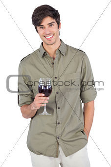 Handsome man with wine glass