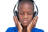 Little boy enjoying music