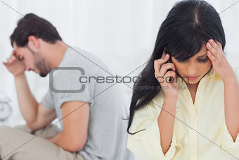 Woman calling during dispute