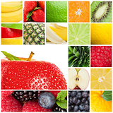 Collage of fruits