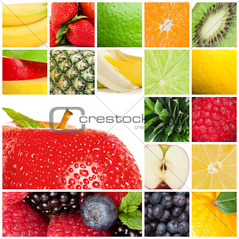 Collage of fruits
