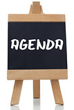 Agenda written in white