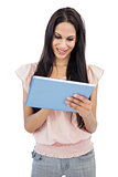 Young woman using tablet pc